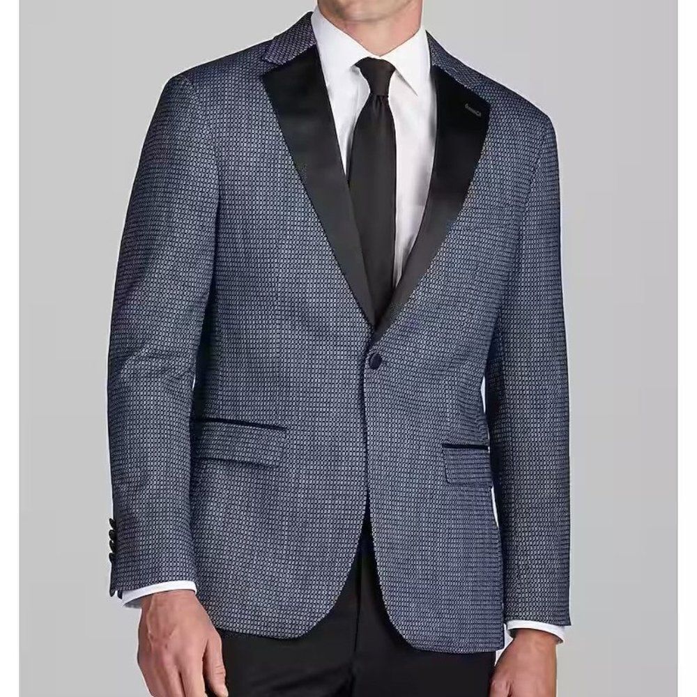 40R JOS A BANK Slim Fit Satin Notch Lapel Dinner Jacket Blazer C110919